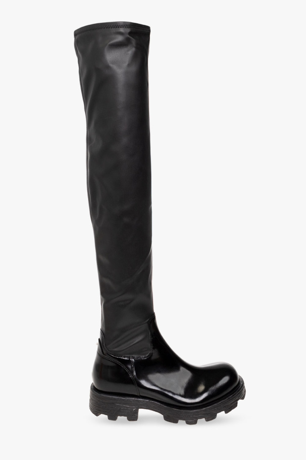 Chunky Cleated Chelsea Boots - Black 'D
